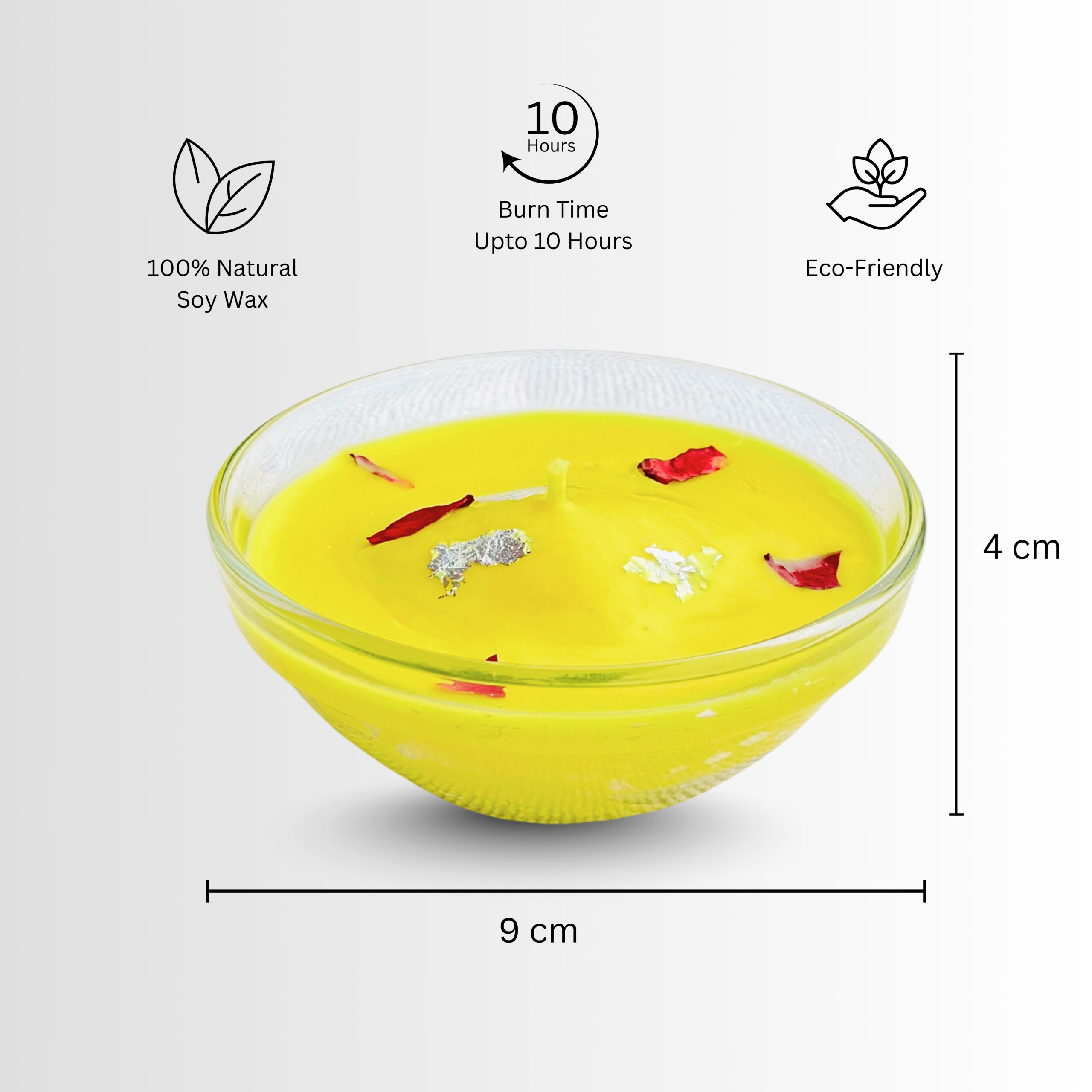 Handmade Rasmalai Soy Wax Candle with Natural Kesar Fragrance - Image 4