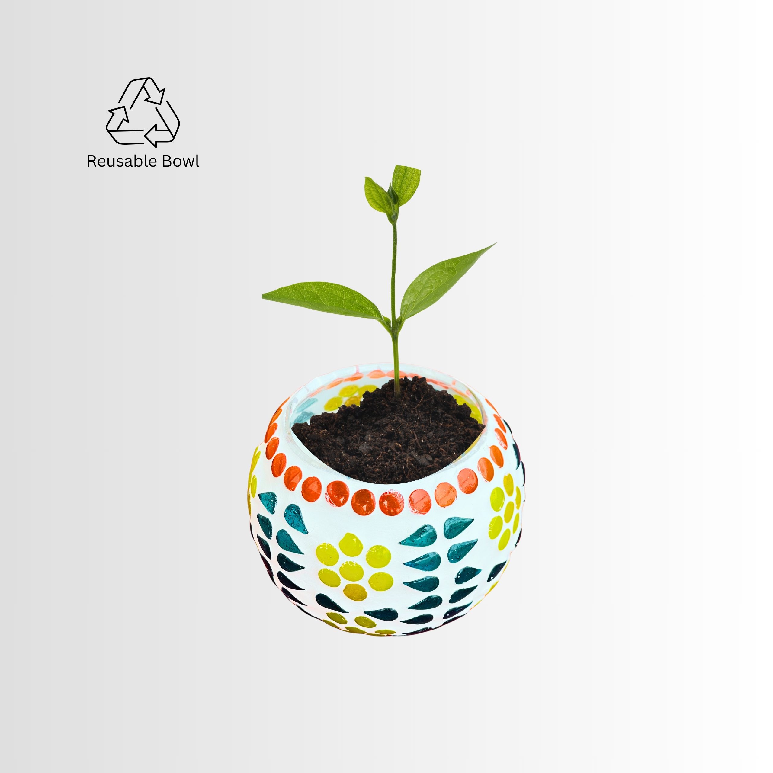 Mosaic Glow Candle – Oceanic Mist (Pure Soy Wax | Glass Bowl) - Image 5