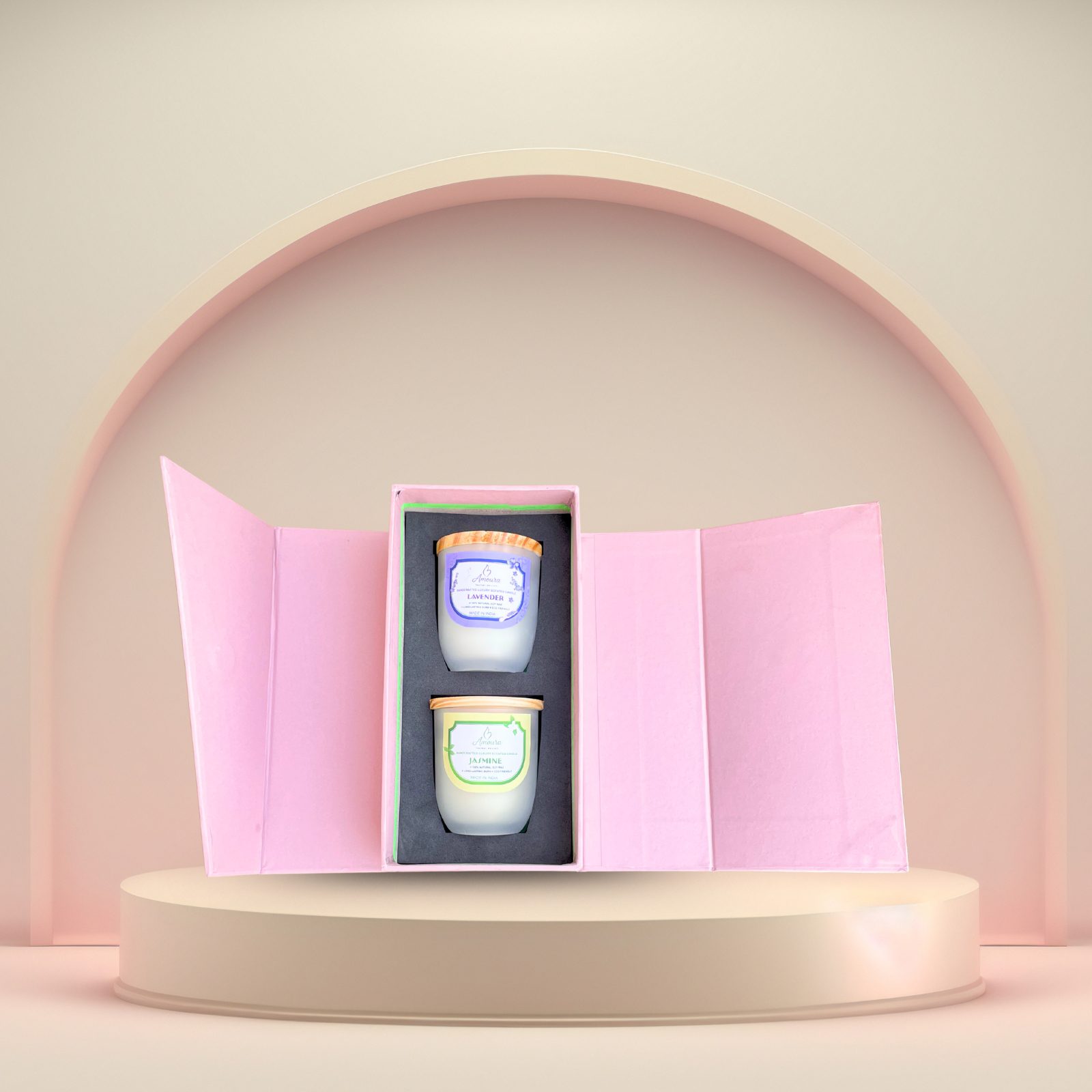 AMOURA ORIGINAL Luxe Frosted Aroma Duo – Natural Soy Wax Candles - Image 4