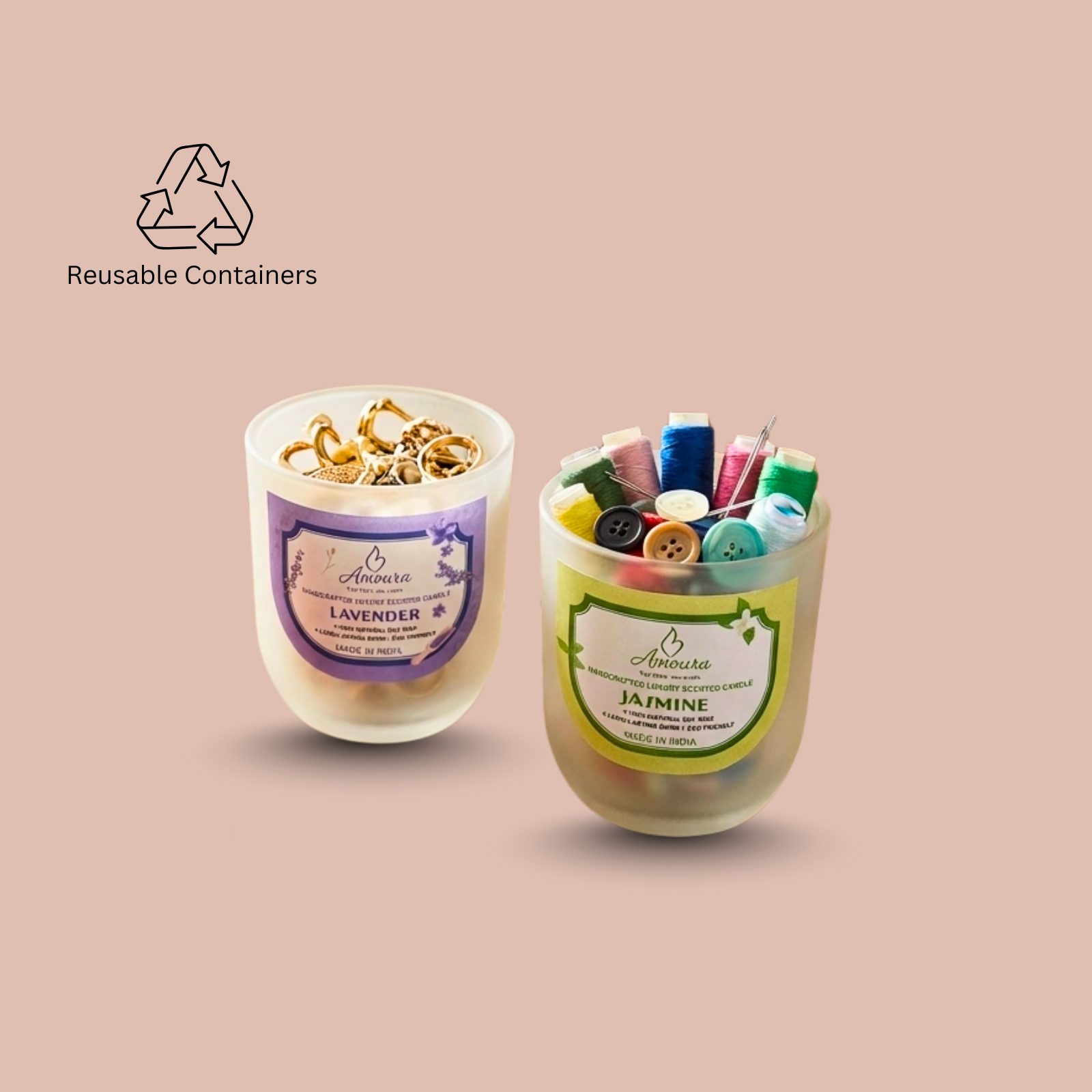 AMOURA ORIGINAL Luxe Frosted Aroma Duo – Natural Soy Wax Candles - Image 7