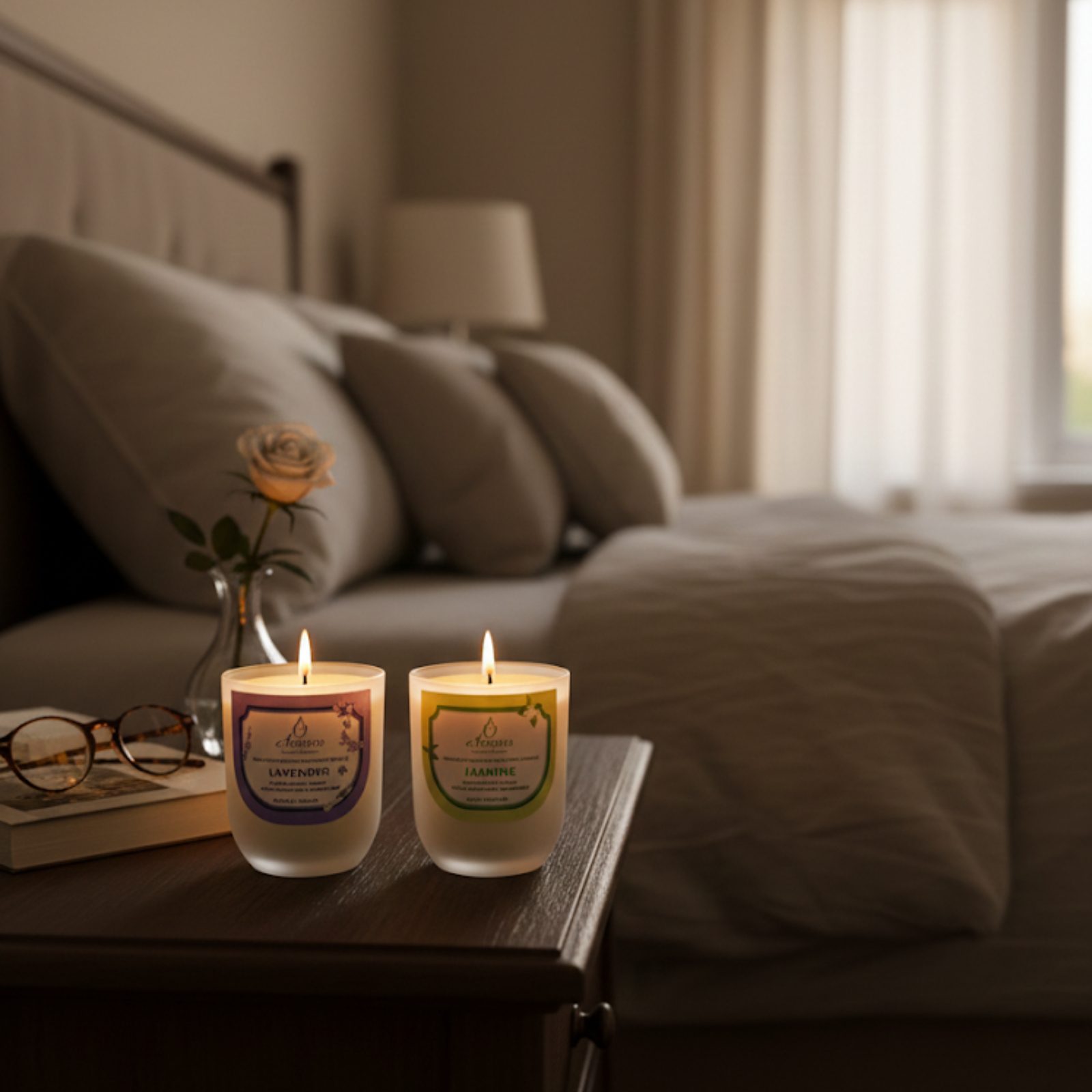 AMOURA ORIGINAL Luxe Frosted Aroma Duo – Natural Soy Wax Candles - Image 5