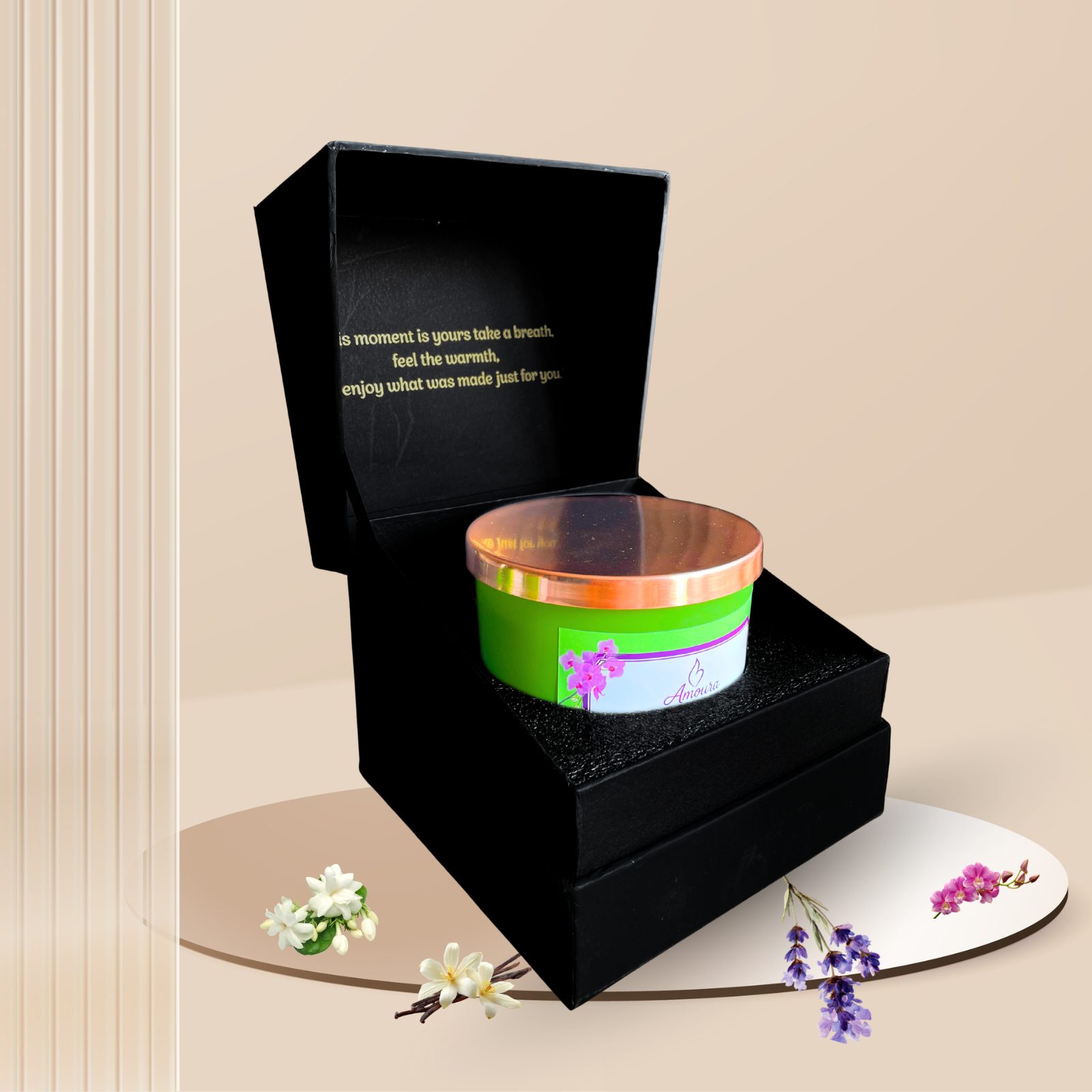 AMOURA ORIGINAL | Emerald Aura Premium Scented Candle - Image 2