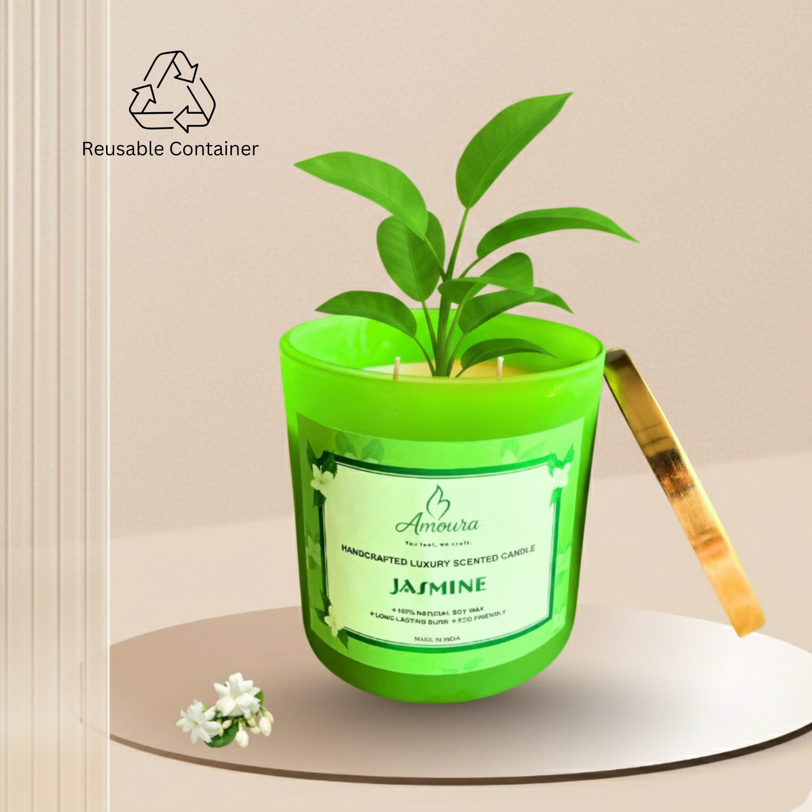 AMOURA ORIGINAL | Emerald Aura Premium Scented Candle - Image 11