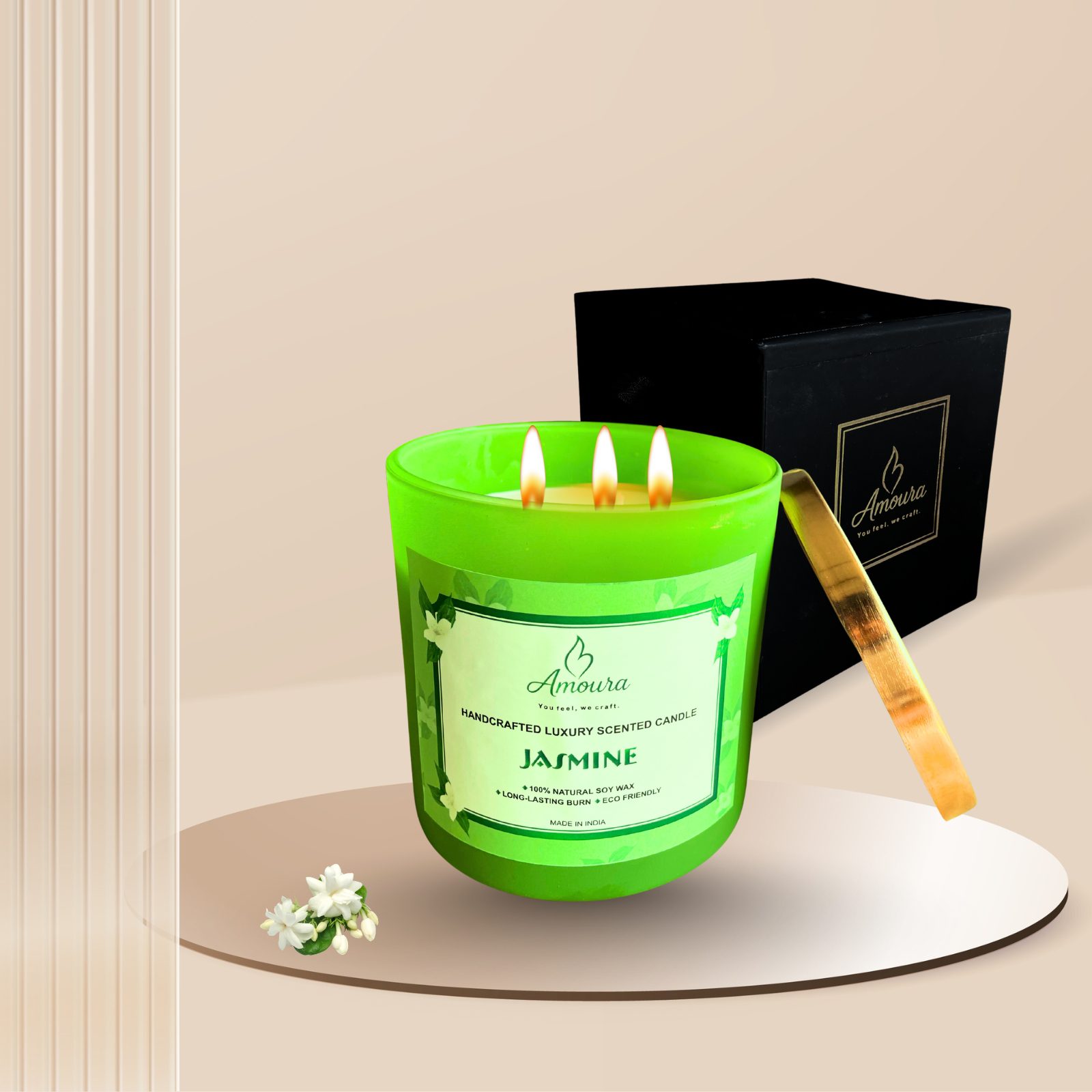 AMOURA ORIGINAL | Emerald Aura Premium Scented Candle - Image 3
