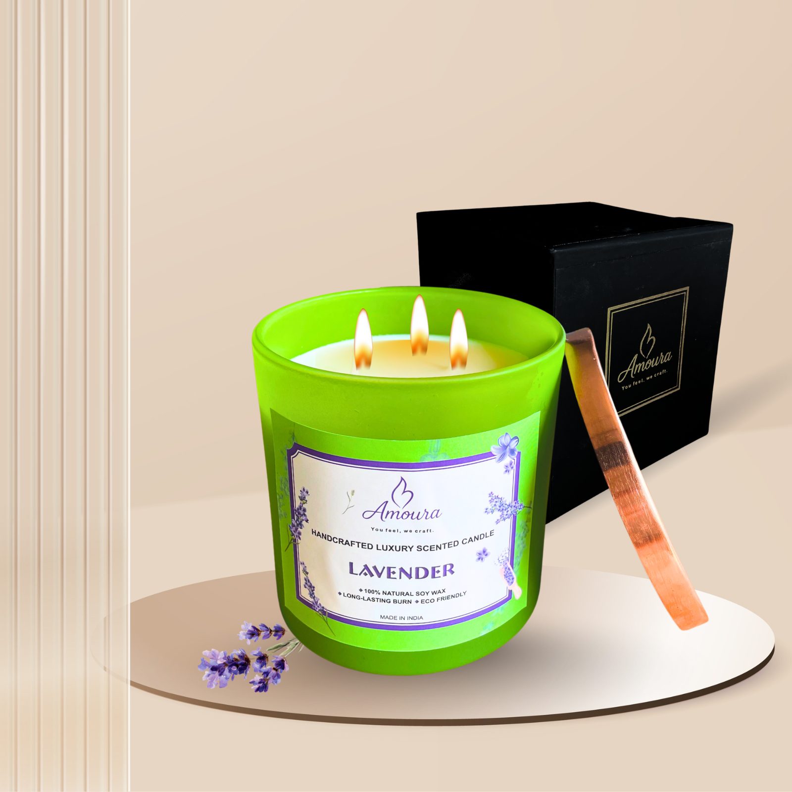 AMOURA ORIGINAL | Emerald Aura Premium Scented Candle - Image 5