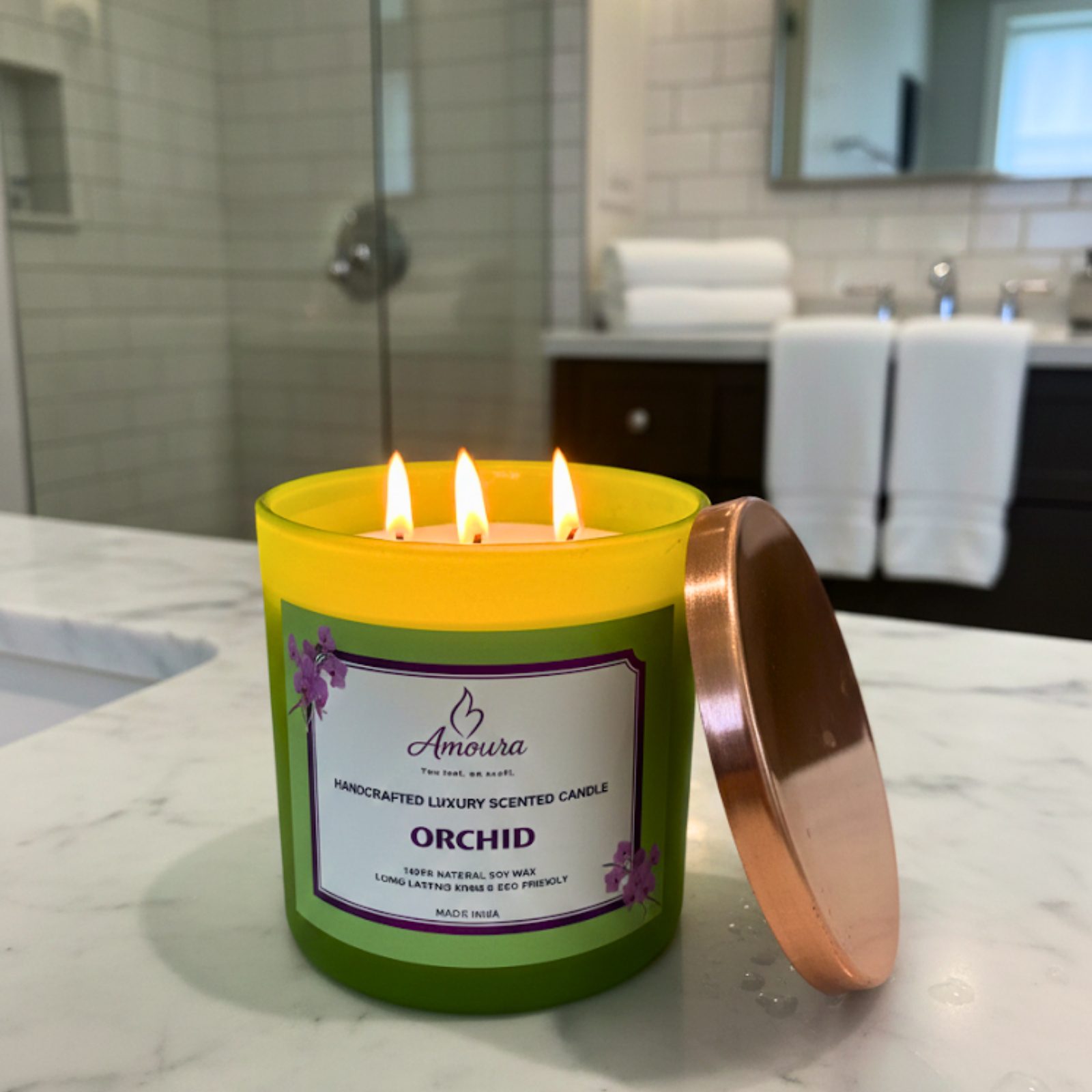 AMOURA ORIGINAL | Emerald Aura Premium Scented Candle - Image 10