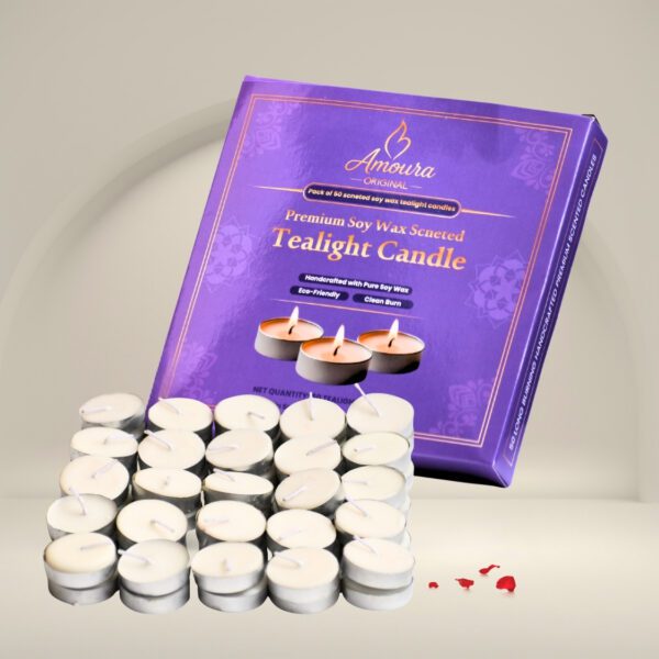 Handcrafted Pure Soy Wax Scented Tea-Light Candles – (50 Pcs Pack)